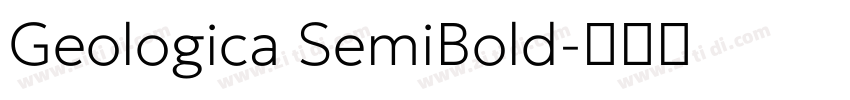 Geologica SemiBold字体转换